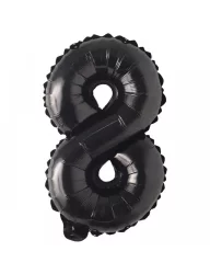 8 Rakam Folyo Balon Siyah 76 cm