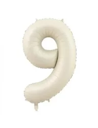 9 Rakam Folyo Balon Bej 76 cm
