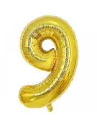 9 Rakam Folyo Balon Gold 100 cm