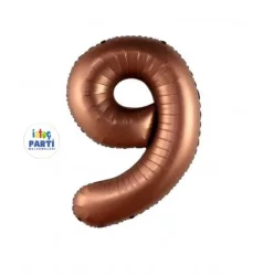 9 Rakam Folyo Balon Kahverengi 76cm