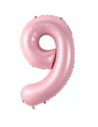 9 Rakam Folyo Balon Pembe 76 cm