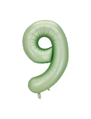 9 Rakam Folyo Balon Su Yeşili 76 cm - 1
