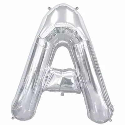 A Harfi Folyo Balon Gümüş 40 cm - 1