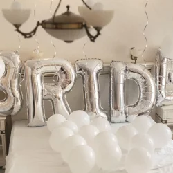 A Harfi Folyo Balon Gümüş 40 cm - 7