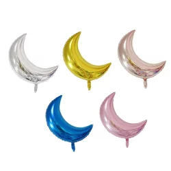 Ay Folyo Balon 5 adet 45x38 cm