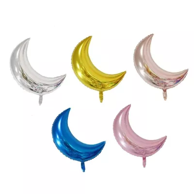 Ay Folyo Balon 5 adet 45x38 cm - 1