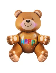 Ayı Temalı Oturan Folyo Balon
