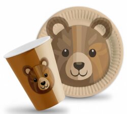 Ayıcık Temalı Tabak ve Bardak Seti 