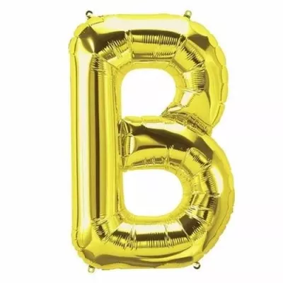 B Harfi Folyo Balon Gold 40 cm - 1