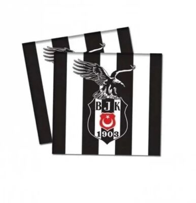 Beşiktaş Siyah Beyaz Lisanslı Peçete - 1