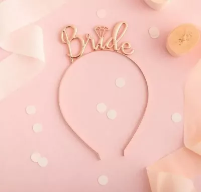 Bride Tektaş Metal Taç - Rose Gold1 - 1