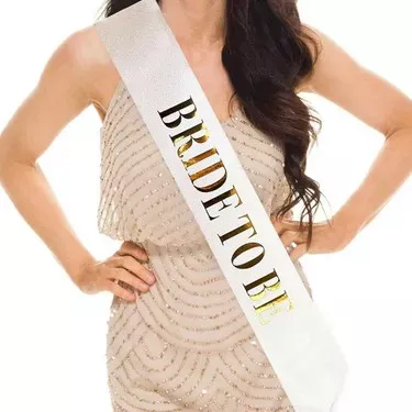 Bride To Be Beyaz-Gold Kuşak - 1