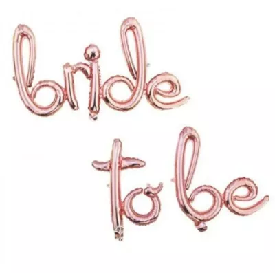 Bride To Be El Yazılı Rose Gold Folyo Balon - 1