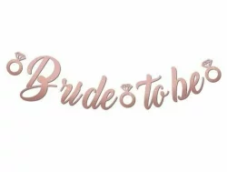 Bride To Be Kaligrafi Banner - Rose Gold