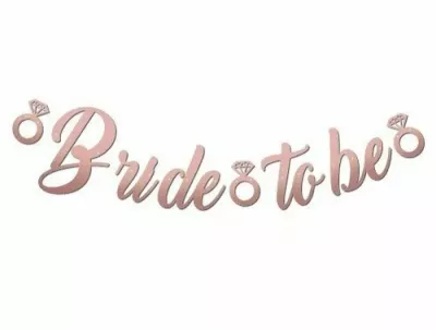 Bride To Be Kaligrafi Banner - Rose Gold - 1