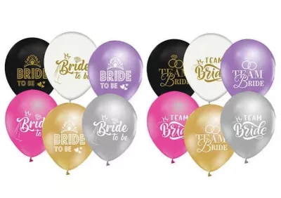 Bride To Be Karışık Baskılı Balon 12 inç (10 adet) - 1