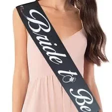 Bride To Be Siyah-Gümüş Kuşak