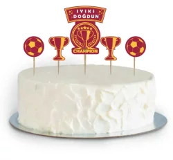 Champion Sarı Kırmızı Cupcake Süsü