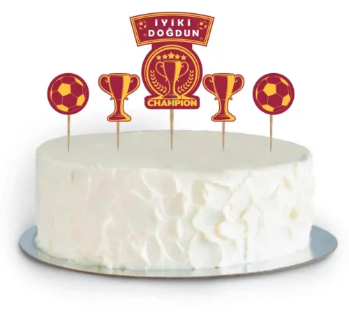 Champion Sarı Kırmızı Cupcake Süsü - 1