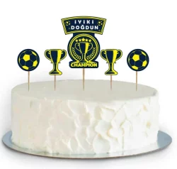 Champion Sarı Lacivert Cupcake Süsü