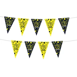 Champion Sarı Lacivert Üçgen Flama Süsleme Seti - 2