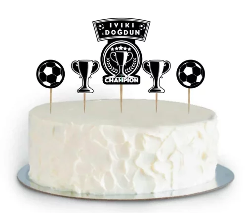 Champion Siyah Beyaz Cupcake Süsü - 1