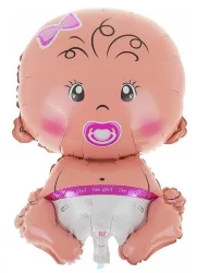 Cinsiyet Bebek Folyo Balon Pembe