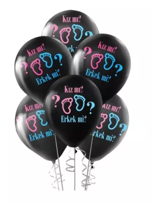 Cinsiyet Belirleme Baskılı Balon 12 inç  (10 adet) - 1