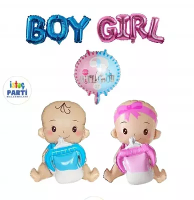 Cinsiyet Belirleme Folyo Balon Set - 1 - 1