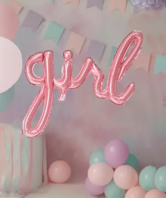 Cinsiyet Girl El Yazılı Folyo Balon - 1