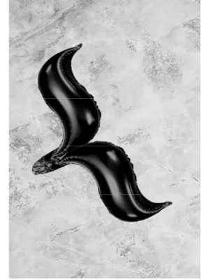 Deniz Kızı Kuyruk Folyo Balon Siyah - 1