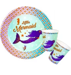 Deniz Konsept Karton Tabak Bardak Set 8'li