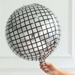 Disko Topu Folyo Balon Gümüş 50 cm