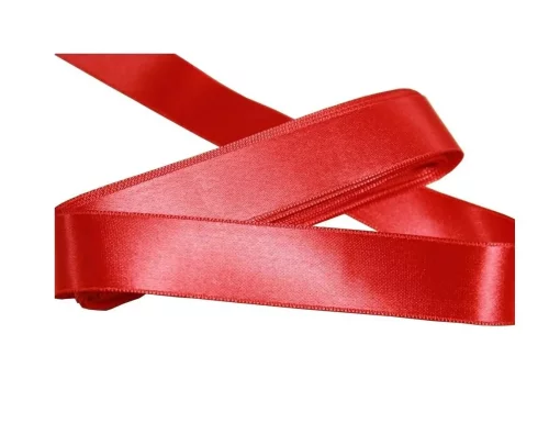 Düz Renk Saten Kurdele 2cmx10 mt Kırmızı - 1