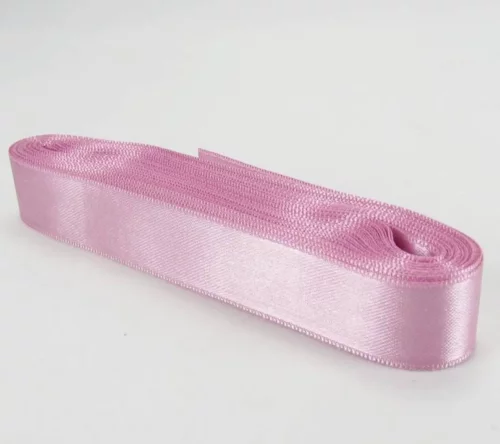 Düz Renk Saten Kurdele 2cmx10 mt Pembe - 1