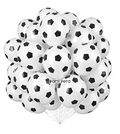 Futbol Topu Baskılı Balon 10'lu paket - 1