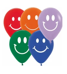 Gülen Yüz Emoji Baskılı Balon 12" (10 adet)