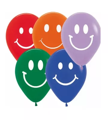 Gülen Yüz Emoji Baskılı Balon 12" (10 adet) - 1