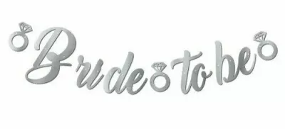 Gümüş Bride To Be Kaligrafi Banner - 1