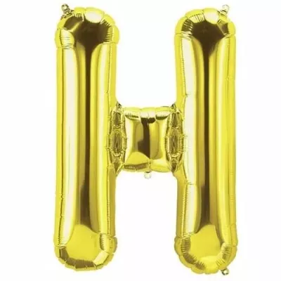 H Harfi Folyo Balon Gold 40 cm - 1