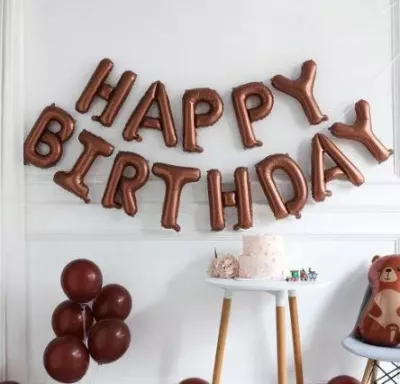 Happy Birthday Karamel Renkli Folyo Balon - 1