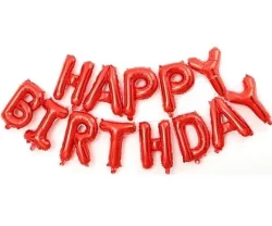 Happy Birthday Kırmızı Renkli Folyo Balon