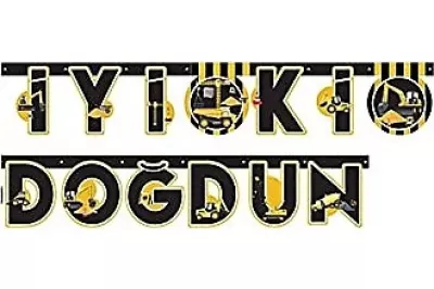 İnşaat Temalı İyi Ki Doğdun Banner - 1