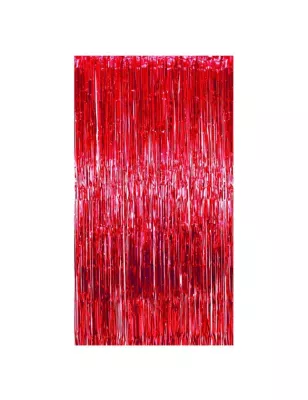 İthal Metalize Kırmızı Arka Plan Perdesi - 1