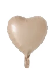 Kalp Folyo Balon - Kum Beji Renk