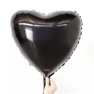 Kalp Folyo Balon Siyah - 1