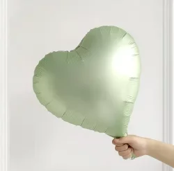 Kalp Folyo Balon - Su Yeşili