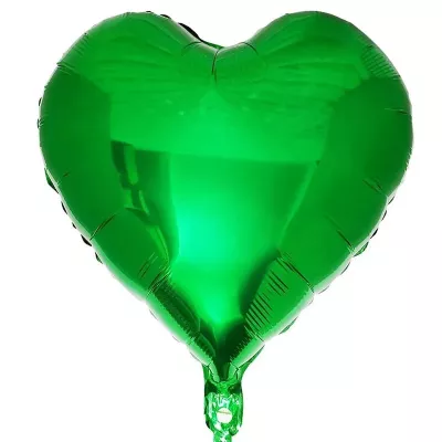 Kalp Folyo Balon Yeşil  - 1