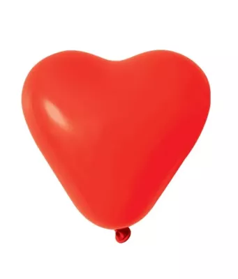 Kırmızı Kalp Şekilli Balon 12" (10 adet) - 1