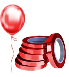 Kırmızı Metalik Balon İpi Rafya - 25 mt